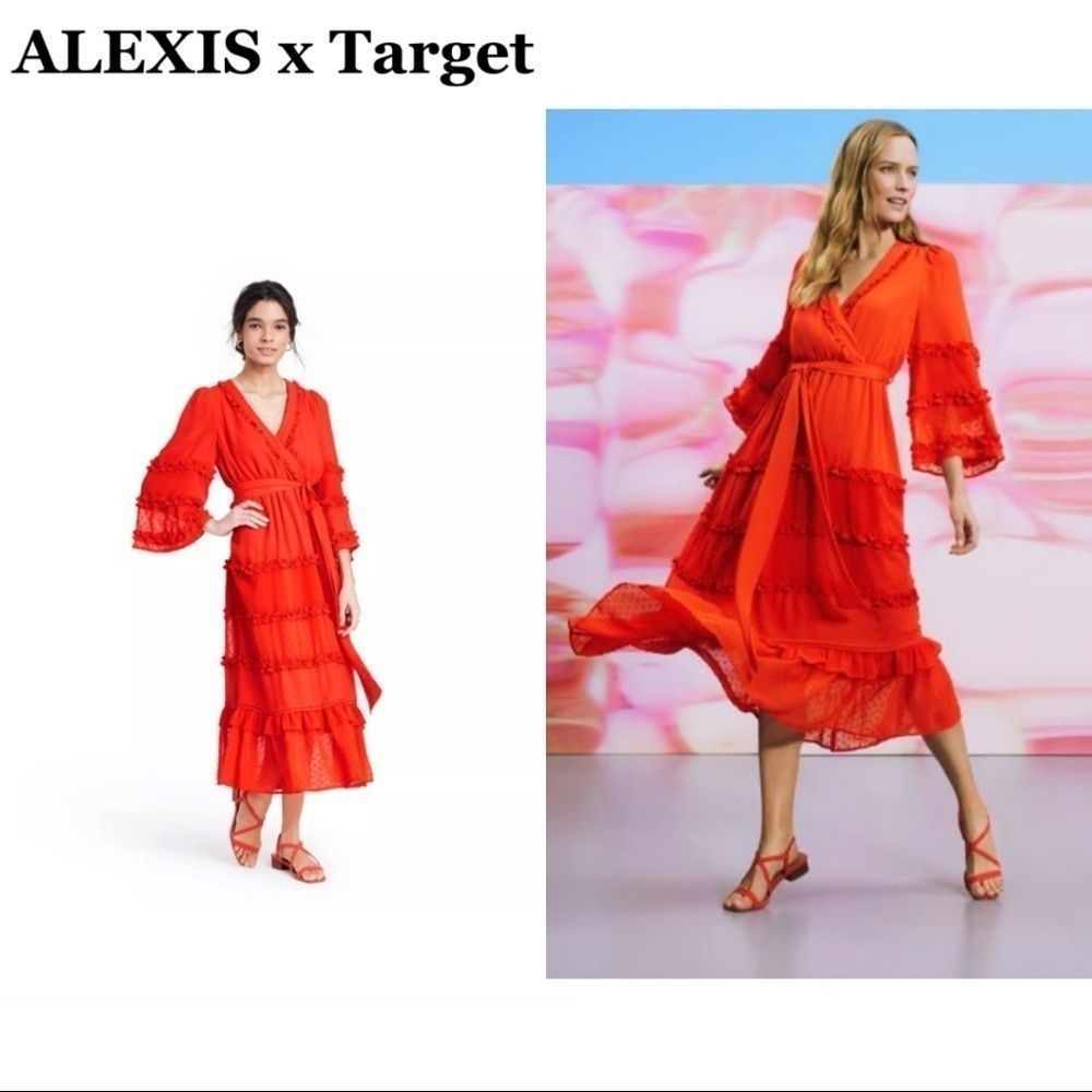 Alexis x Target Angel sleeve ruffle tiered dress